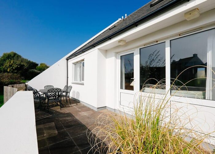 The private patio area of Seaward, one of Highcliffe Holidays' holiday cottages in north Cornwall, near Polzeath.